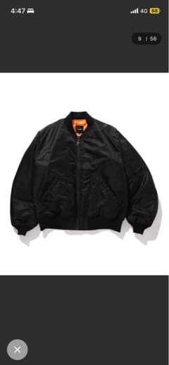 BEAMS MA-1 リラックスフィット 中綿ジャケット　ブラックMのサムネイル