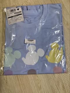 ミッキーマウス　フェイスあつめるマスコット！Tシャツ　ブルー