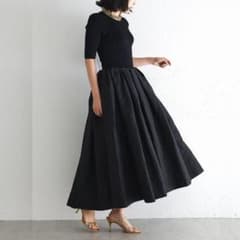 Whim Gazette×長谷川京子コラボ 和紙素材 ビッグボリュームスカート