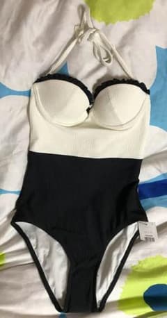 TOPSHOP Swimsuit 白黒のサムネイル