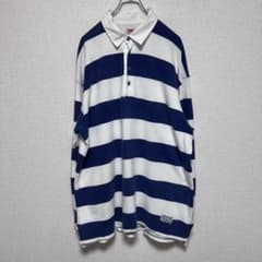 90s levis リーバイス ボーダーラガーシャツ 長袖ポロシャツのサムネイル