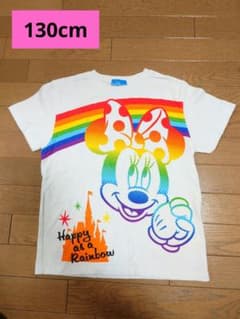 ディズニー　ミニーマウス　レインボーTシャツ　130cmのサムネイル
