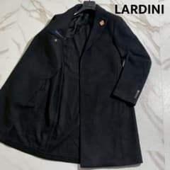 極美品 ラルディーニ ブートニエール チェスター コート ハンガー付 黒 【98 極美品 ラルディーニ ブートニエール チェスター コート ハンガー付 黒