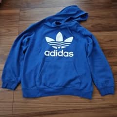 adidas アディダス トレフォイルロゴ パーカー ブルーのサムネイル