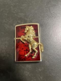 カ*ル様 Zippo ライター 馬モチーフ ゴールド レッドのサムネイル