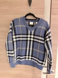 BURBERRY キッズ チェック柄 Vネックニット 14Y 164cmのサムネイル