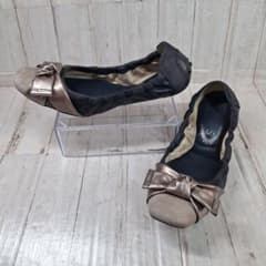 Excellent condition [Size 35] TOD'S ribbon leather ballet flats, black and navy.