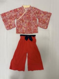 袴風 セットアップ 110cm 花柄