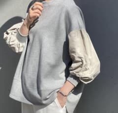 ビアズリー 花刺繍袖パフトレーナースエット - メルカリ