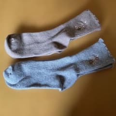 フラワー刺繍 フリルソックス 2足セットのサムネイル