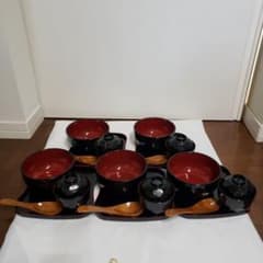 未使用 保管品 山中漆器 丼 蓋付汁椀 木製れんげ 膳 - メルカリ