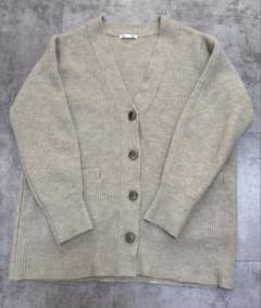 GU リブニットカーディガン グレーのサムネイル