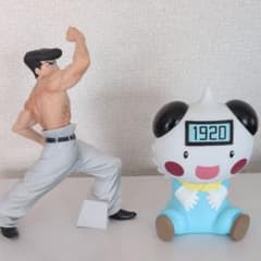 ハンターハンター　ナックル＆ポットクリンフィギュア、貯金箱 2体セット