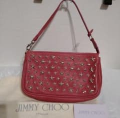 JIMMY CHOO レザー ハンドバッグ スタッズ付きのサムネイル