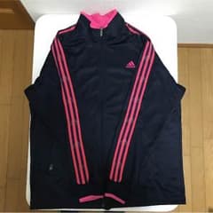 ADIDAS ジャージ 上 （ ネイビー×ピンク adidas アディダス ）のサムネイル