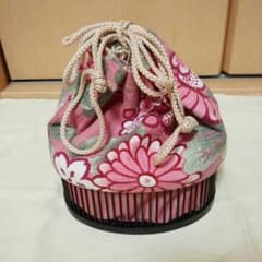 かご巾着★ピンク　浴衣にピッタリのサムネイル