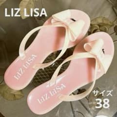 LIZ LISA 리본 첨부 비치 샌들 베이비 핑크 사이즈 38 당일 발송