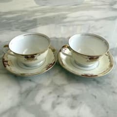 美品】希少 オールドメイトー 名古屋製陶 金彩盛り カップ＆ソーサー