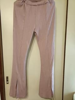 ANAP アナップリブパンツ スリット入り ピンク フリーサイズ