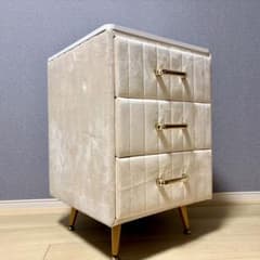 【美品】フランフラン ベルベット テーブル ドレッサー キャビネット 018 美品】フランフラン ベルベット テーブル ドレッサー キャビネット 018