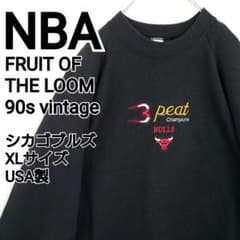 古着 NBA シカゴブルズ フルーツオブザルーム スウェット ゆるダボ 90s