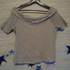 hmrーmama様専用❤ボーダー オフショルダーのサムネイル