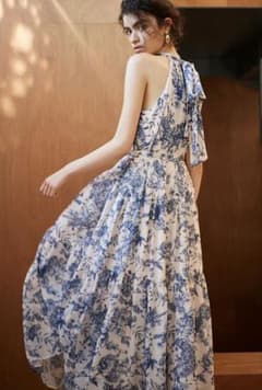 美品】Positano Belted long Dress nvy ネイビー - メルカリ