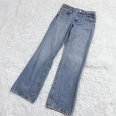 【ZARA】ザラ フレアデニムパンツ ブルー EUR38 美シルエット 脚長効果