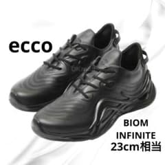 【美品/限定】★ecco biom infinity★レザースニーカー 黒 36のサムネイル