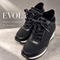 EVOL 이보르 웨지 솔 운동화 블랙 37