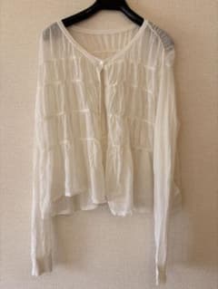 Ray BEAMS シアー カーディガン ホワイトのサムネイル