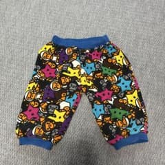 再値下げ　正規品　A BATHING APE キッズ ハーフパンツ 総柄　80のサムネイル