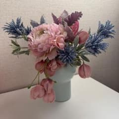 【美品】ガラス製花瓶　グリーンのサムネイル