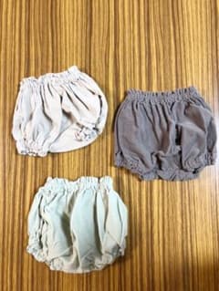 ベビーブルマ かぼちゃパンツ ショートパンツ 80／90サイズ  ３枚セットのサムネイル