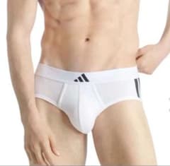adidas アディダス　ローライズブリーフ　L(M) 3枚セット　白ブリーフ adidas アディダス ローライズブリーフ M(S) 白ブリーフ 男性ブリーフ