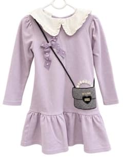 mezzo ワンピース ラベンダー ポシェット風　本日のみお値下げいたしますのサムネイル