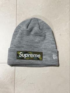 Supreme ニット帽 ビーニー グレー カモフラージュ　ニューエラのサムネイル