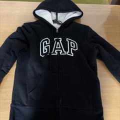 GAP ボアライナー付き ジップアップパーカー ブラックのサムネイル