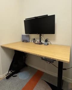 電動昇降デスク 竹天板120cm 在宅ワーク - メルカリ
