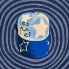 にっ様専用 リメイクメッシュキャップ ナードコア　y2k SWAG 青のサムネイル