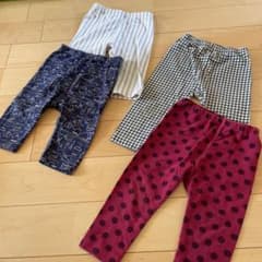 ユニクロ レギンス パンツ80.90の4セットのサムネイル