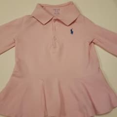 ラルフローレン　ポロシャツ　チュニック　ペプラム　ピンク　女の子のサムネイル