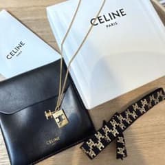 CELINE セパラブル トリオンフ インターロック ショートチェーン