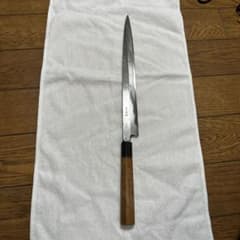 ステンレス包丁 約3 3cm 木製ハンドル - メルカリ