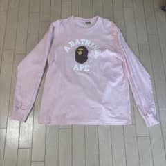 A BATHING APE BAPE APE HEAD ロンT ピンク XLのサムネイル