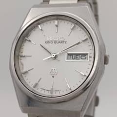 【新品電池/稼働】SEIKO キングクォーツ ツインクォーツ　ヴィンテージ