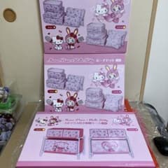 メゾピアノ × ハローキティ 収納ケース/ポーチセット メゾピアノ×ハローキティ ポーチセット 3ボックス付き収納ケース 3個