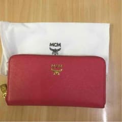 MCM ピンク ラウンドファスナー 長財布のサムネイル