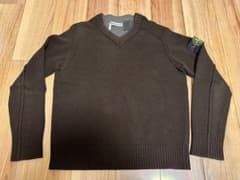 リペア済み【STONE ISLAND】 Vネックセーター /brown / M - メルカリ