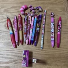 チェシャ猫　文房具セット　シャーペン　ボールペン　鉛筆　消しゴム　ハンコ